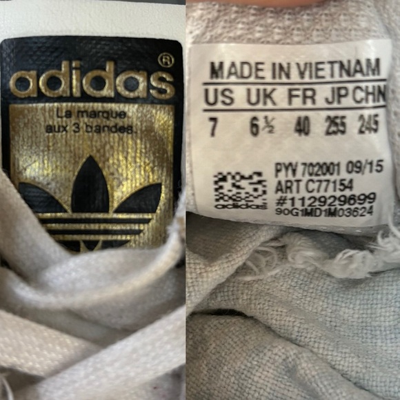 Adidas Originals Superstar Sneakers Size 7 White Leather Signature Shell Toe - Picture 9 of 12